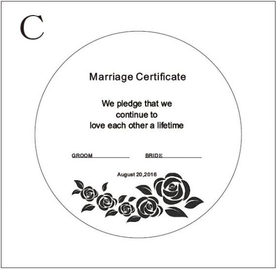 結婚証明書C　　　書体1番